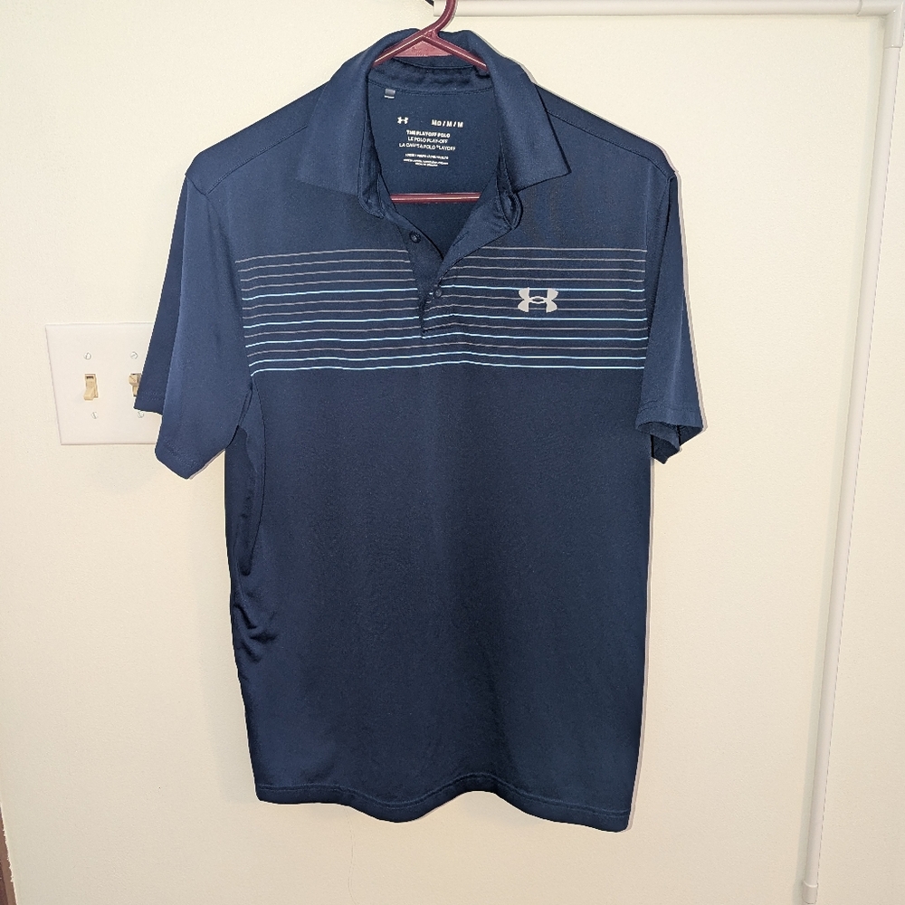 Under Armour Mens Navy Polo
